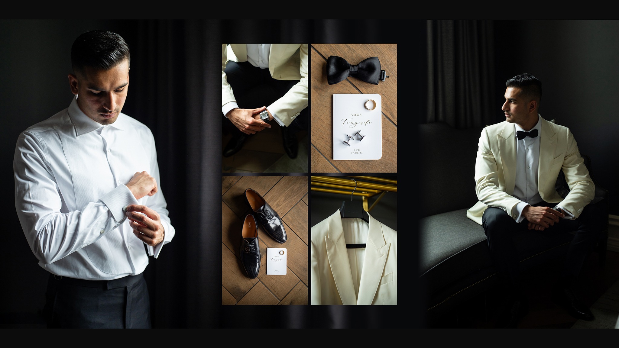 Raj preparing for his Arlington Estate wedding ceremony