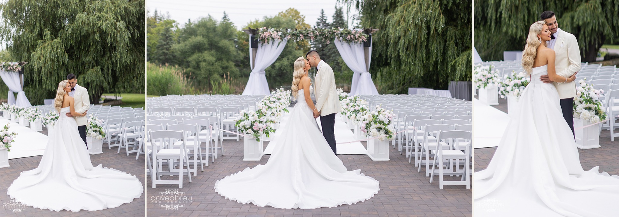 Bryanna and Raj portraits at their outdoor ceremony setting
