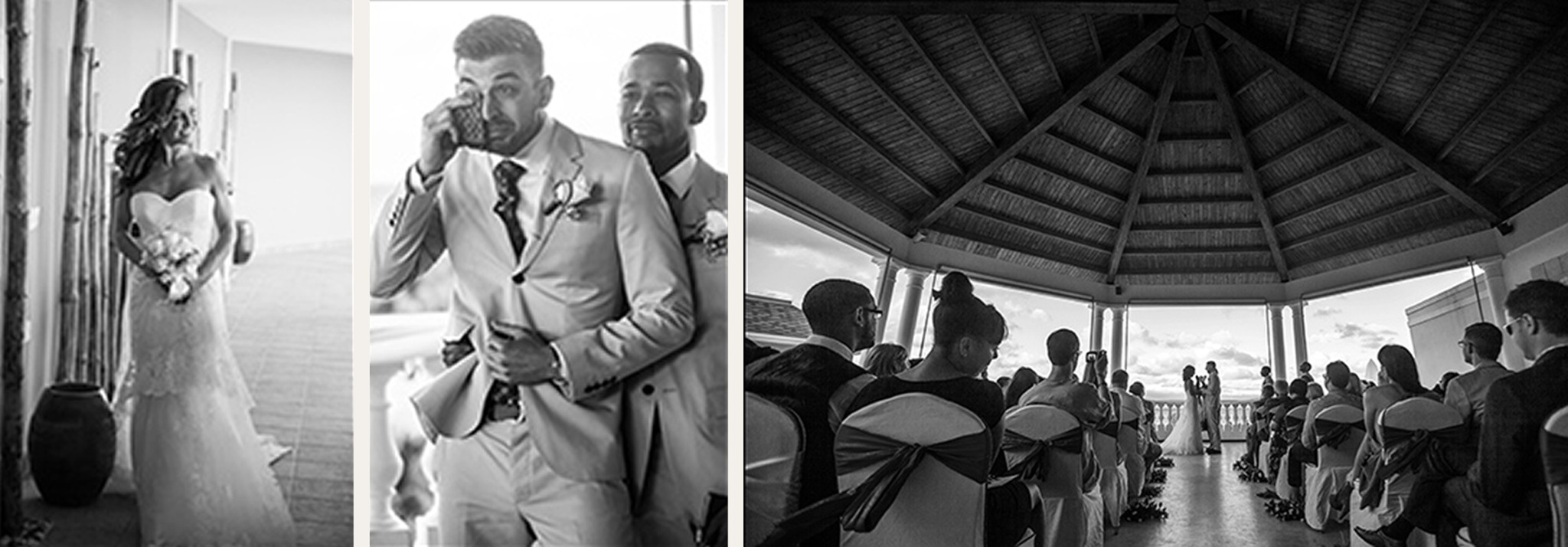 Jennifer and Markwell during their intimate wedding ceremony