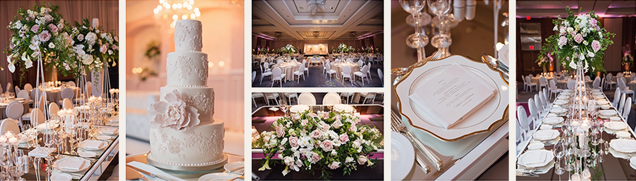 Elegant floral reception decor and tablescapes at The Ritz-Carlton, Toronto